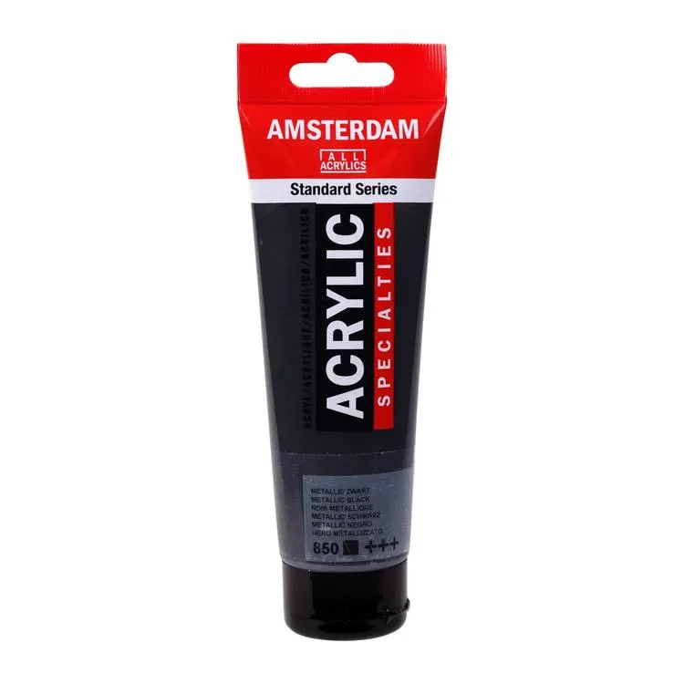 AMSTERDAM RT17098502 AKRİLİK BOYA 120 ML METALLIC BLACK