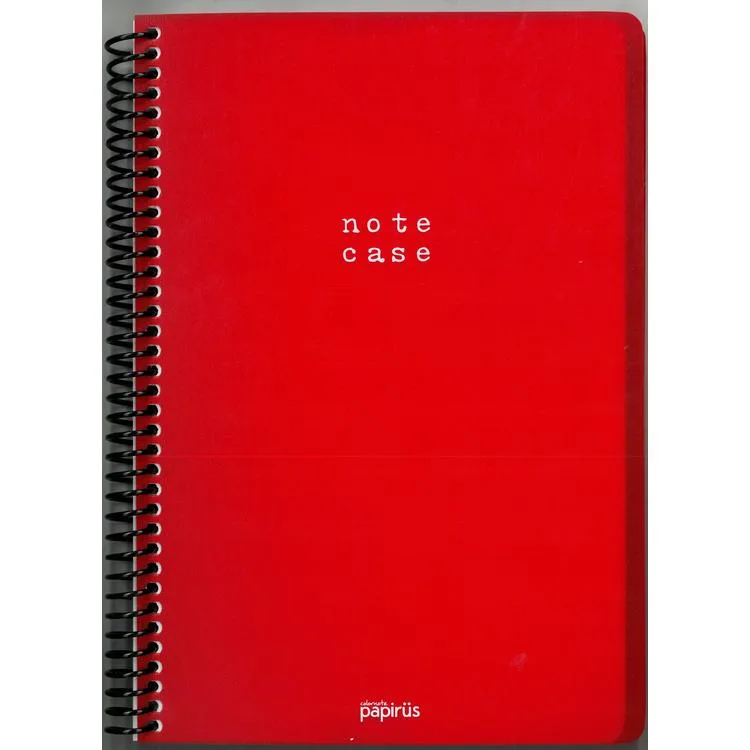 PAPİRÜS NOTE CASE PP. KAPAK SPİRALLİ A4 100YP. ÇİZGİLİ DEFTER