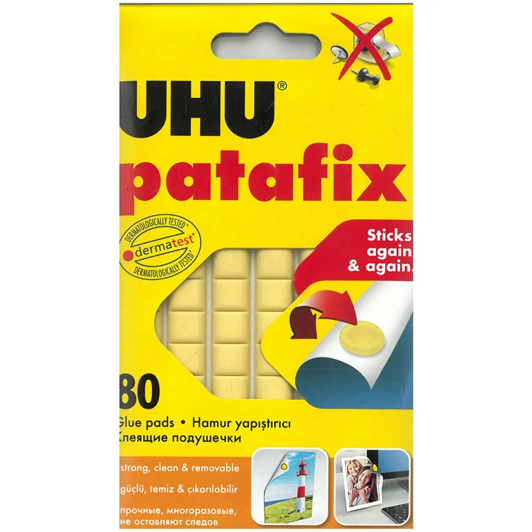 UHU 50140 YAPIŞTIRICI PATAFİX SARI 80'Lİ TEK PAKET