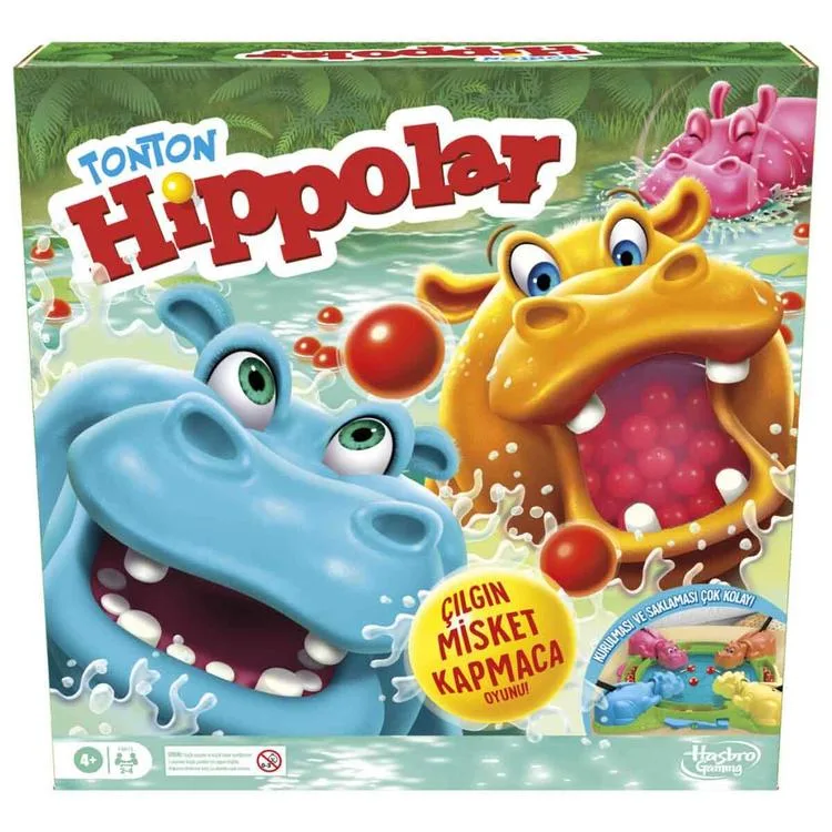 HASBRO F8815 TON TON HİPPOLAR ÇILGIN MİSKET KAPMACA OYUNU 4+