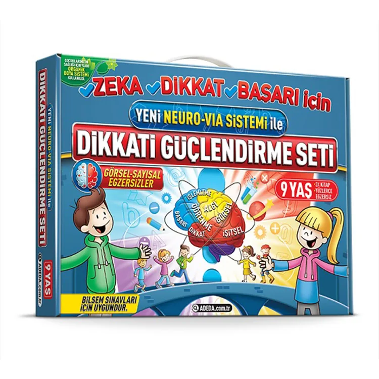 YENİ NEURO VIA SİSTEMİ İLE DİKKATİ GÜÇLENDİRME SETİ 9 YAŞ