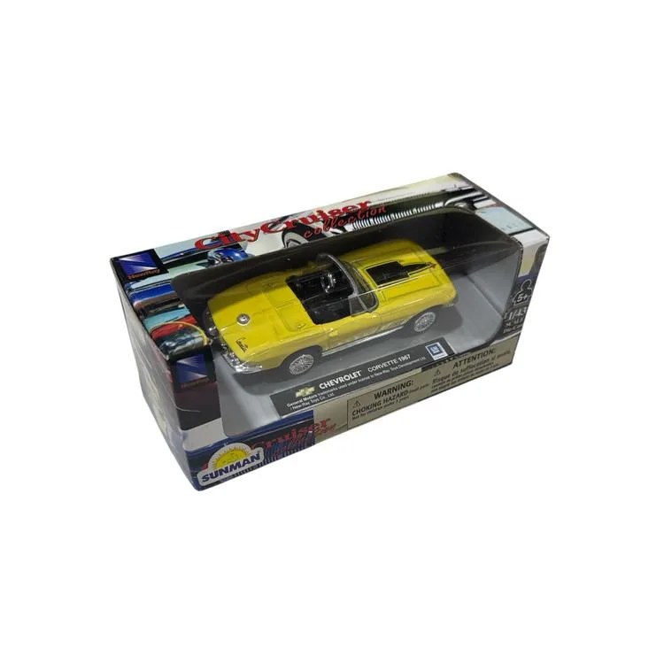 SUNMAN 48534B CITY CRUISER COLLECTION CHEVROLET CORVETTE 1967 1:43 DIE-CAST METAL ARABA KUTULU 5+ -TEKLİ