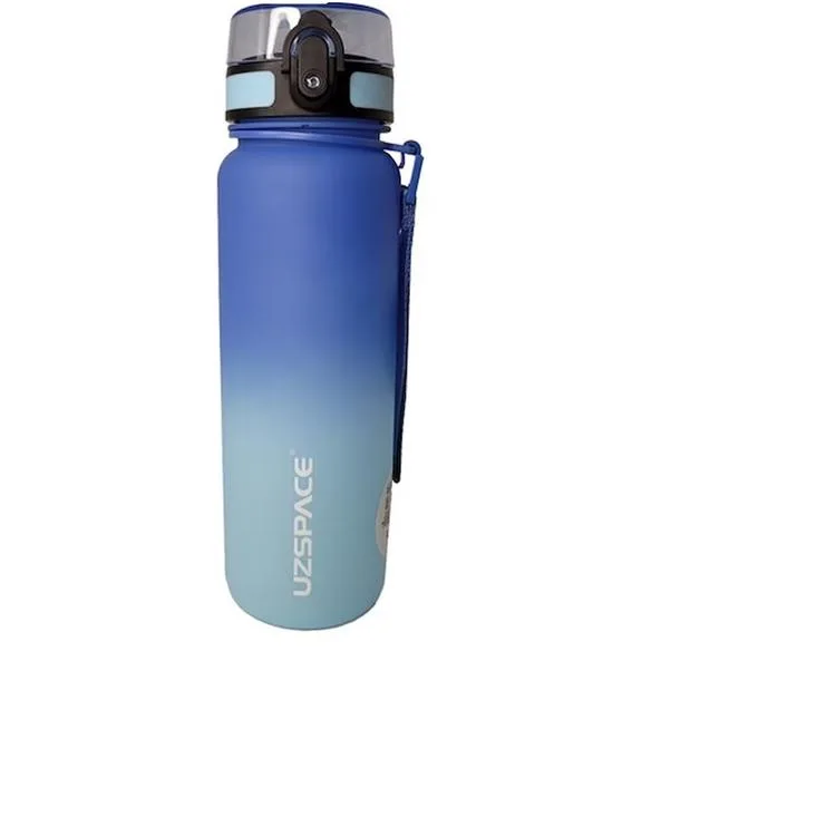 UZSPACE 3053-6 TRITAN SOFT TOUCH MATARA PİPETSİZ 800 ML GRADIENT RENK DARK BLUE-LIGHT BLUE