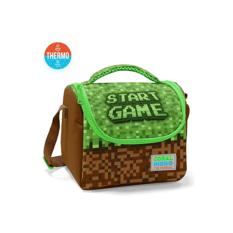 CORAL HIGH 11792 KIDS YEŞİL CRAFT HIGH CRAFT DESENLİ THERMO BESLENME ÇANTASI