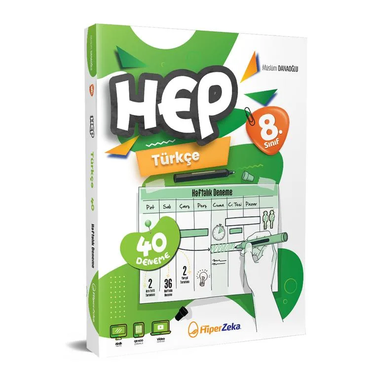 HİPER ZEKA 8. SINIF HAFTALIK HEP TÜRKÇE 40 DENEME