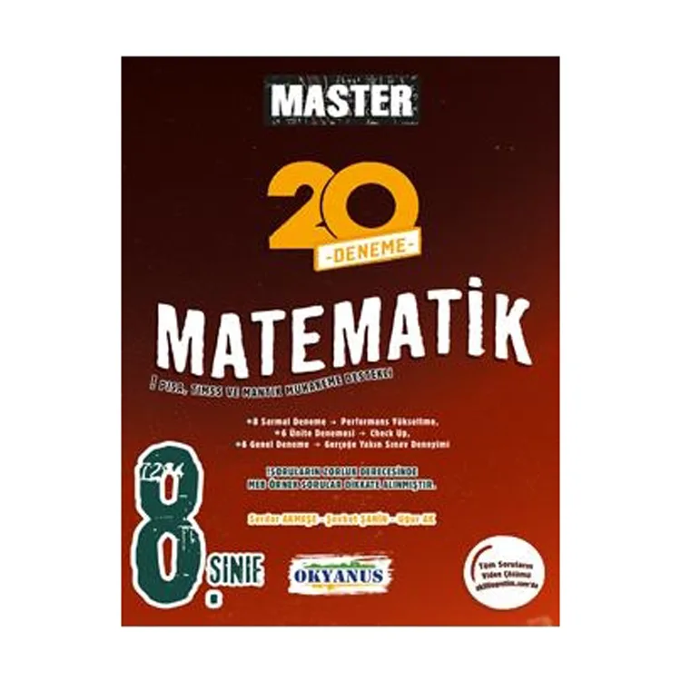 OKYANUS 8. SINIF MASTER MATEMATİK 20 DENEME