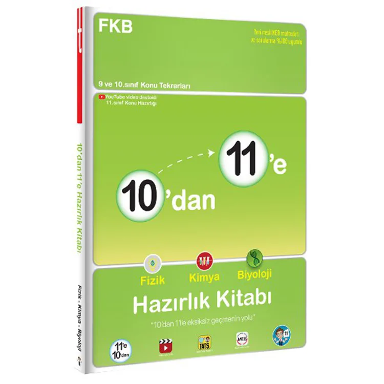 TONGUÇ 10'DAN 11'E FİZİK KİMYA BİYOLOJİ HAZIRLIK KİTABI