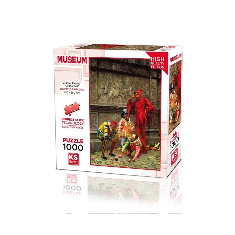 KS GAMES 20662 JESTERS PLAYING 'COCHONNET' 68x48cm YAPBOZ/PUZZLE 1000 PARÇA