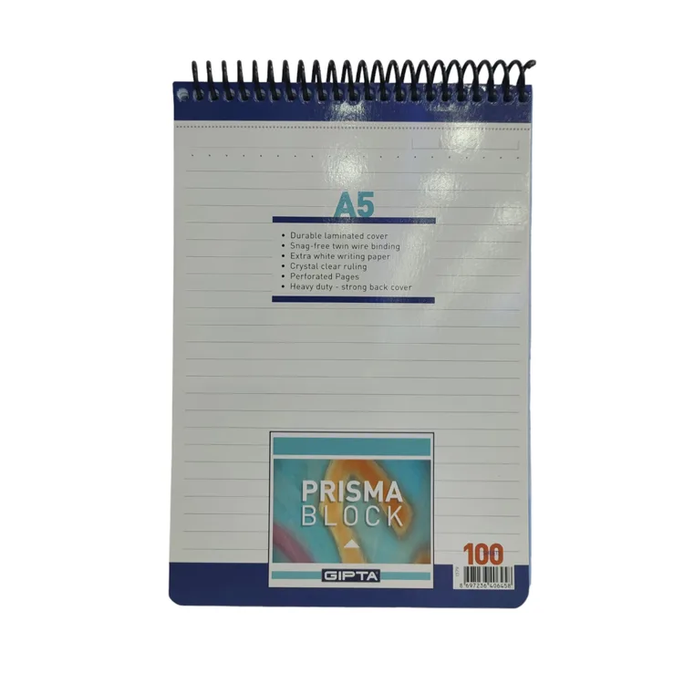 GIPTA PRISMA SPİRALLİ KARTON KAPAK A5 100YP. ÇİZGİLİ BLOKNOT 1379