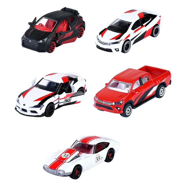 SİMBA MAJORETTE 2053189 TOYOTA RACING SERİSİ 5'Lİ ARABA SETİ 1:64 3+