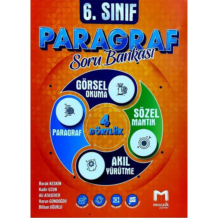 MOZAİK YAYINLARI 6. SINIF PARAGRAF SORU BANKASI