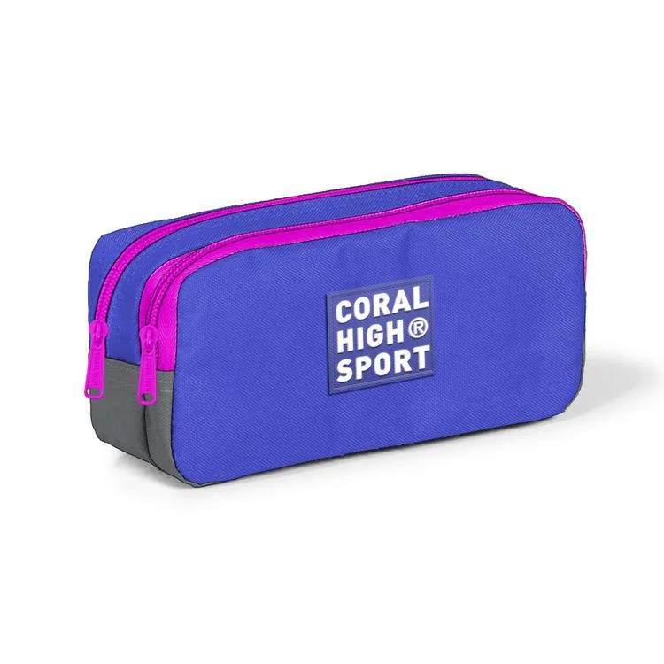 CORAL HIGH 22278 SPORT LAVANTA GRİ DESENLİ İKİ BÖLMELİ KALEM ÇANTASI