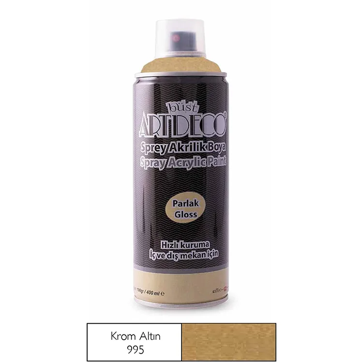 ARTDECO AKRİLİK SPREY BOYA 400 ML KROM ALTIN