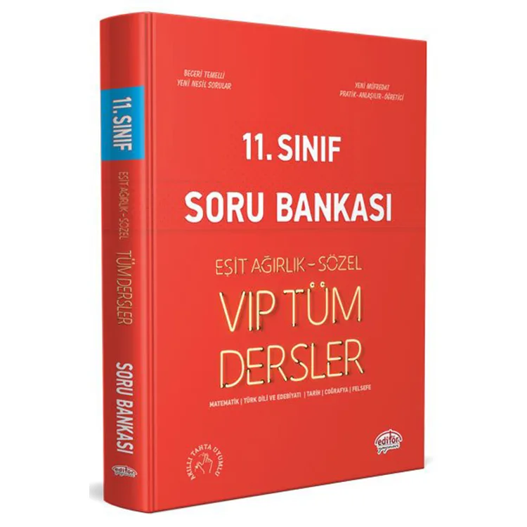 EDİTÖR 11. SINIF VIP TÜM DERSLER EŞİT AĞIRLIK SÖZEL SORU BANKASI