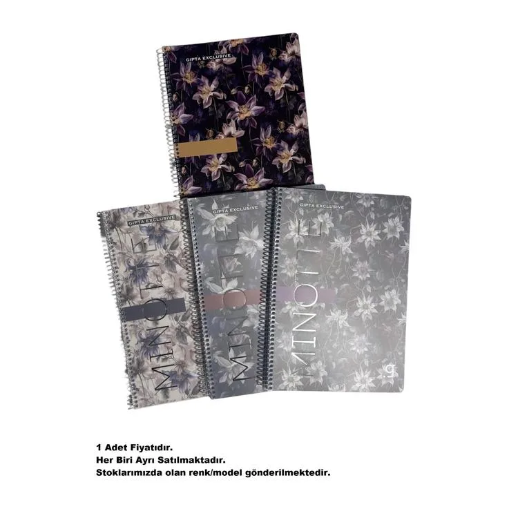 GIPTA MINOTTE SPİRALLİ PP. KAPAK A4 80YP. 80GR. KARELİ DEFTER 8422 - TEKLİ