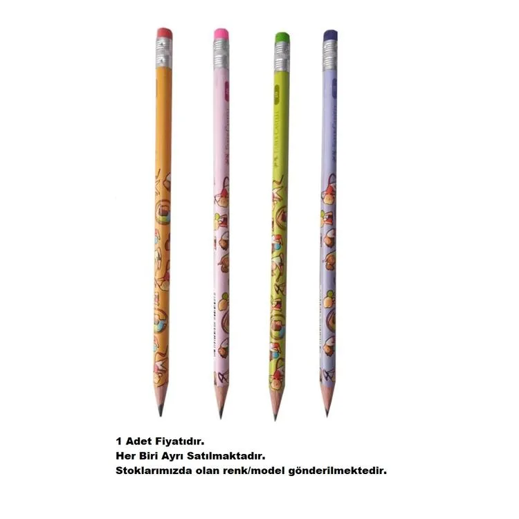 FABER CASTELL JİMNASTİK SİLGİLİ KURŞUN KALEM 2B 5244000032 - TEKLİ