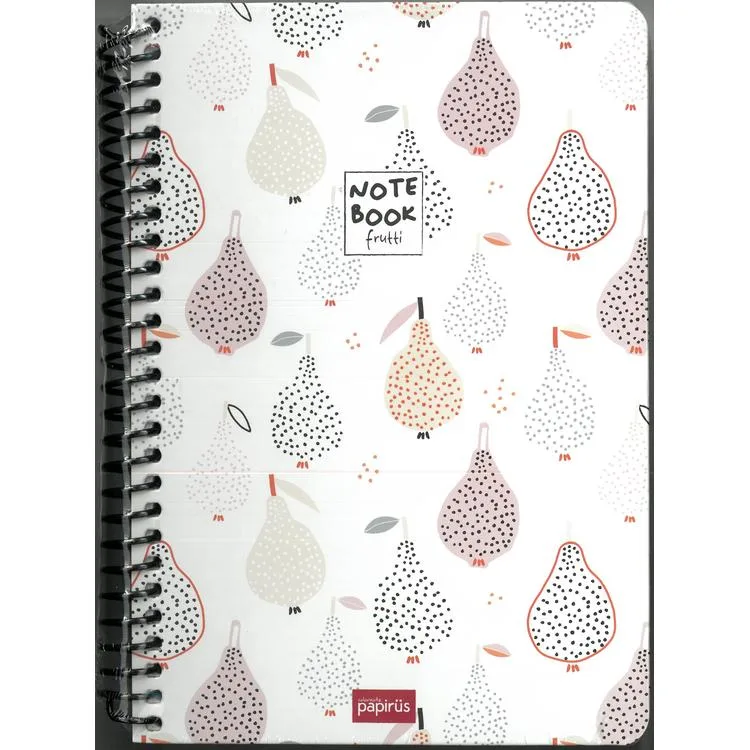 PAPİRÜS FRUTTİ SERT KAPAK SPİRALLİ 16X23 120YP. ÇİZGİLİ DEFTER