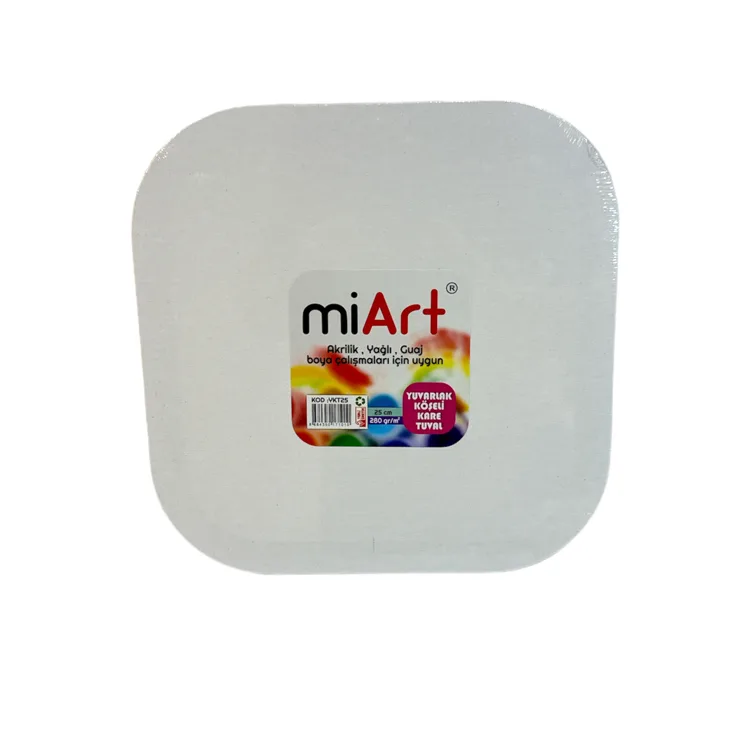 MİART MYKT25 YUVARLAK KÖŞELİ KARE TUVAL 25 CM