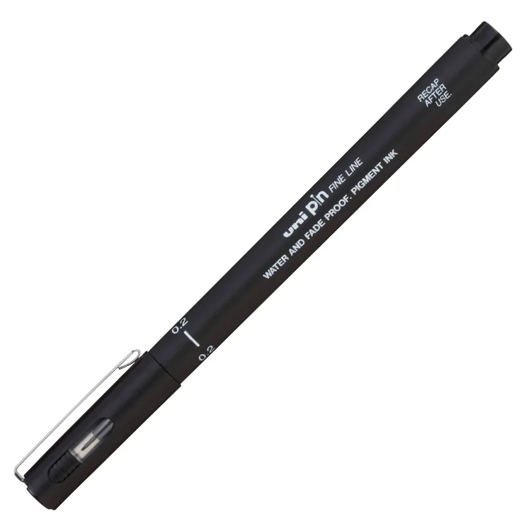 UNİ PİN CS2-200 CHISEL 2.0 FINE LINE KESİK UÇLU ÇİZİM KALEMİ SİYAH