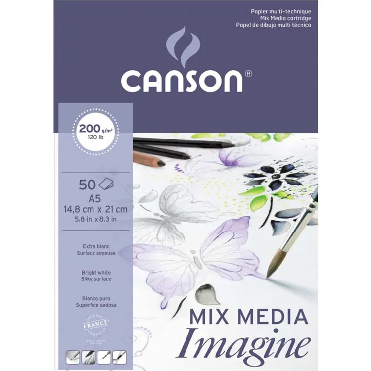 CANSON IMAGINE A5 14.8X21 200 GR ÇOK AMAÇLI RESİM DEFTERİ 50 SYF.