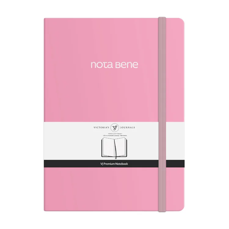 VICTORIA'S JOURNALS NOTE BENE 9247 PREMIUM NOTEBOOK SERT KAPAK A4 100gr.192 SYF. ÇİZGİLİ DEFTER PEMBE