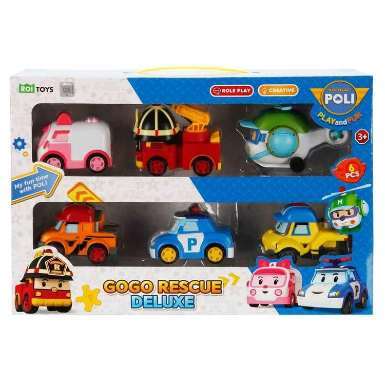 NECO ZR-914 POLI ROBOCAR GOGO RESCUE DELUXE 6 'LI SET 3+