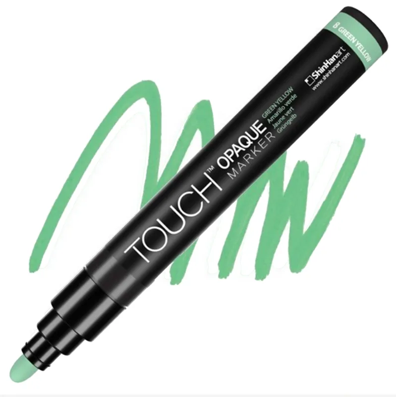 TOUCH OPAQUE SU BAZLI MARKER KALEM 1.5-2.3mm - MEDIUM PACK GREEN YELLOW 8 - SH8613003-2019