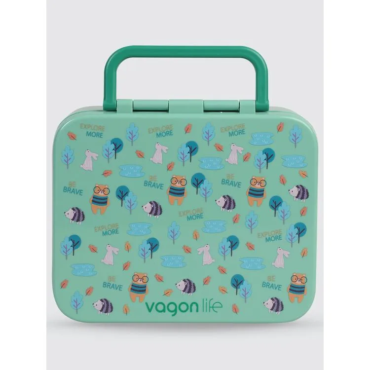 UZSPACE VGN-092 3 BÖLMELİ TUTMA SAPLI YEMEK KABI - LUNCH BOX 1000 ML YEŞİL