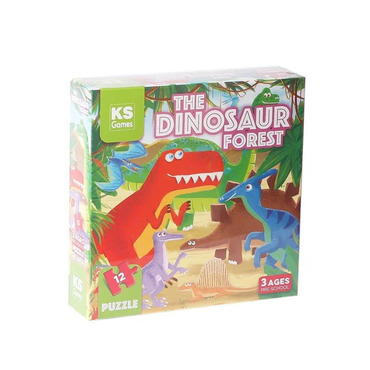 KS GAMES PRS32703 THE DINOSAUR FOREST 48x34cm YAPBOZ/PUZZLE 12 PARÇA OKUL ÖNCESİ 3YAŞ