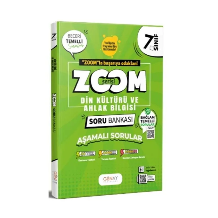 GÜNAY 7. SINIF ZOOM SERİSİ DİN KÜLTÜRÜ VE AHLAK BİLGİSİ SORU BANKASI