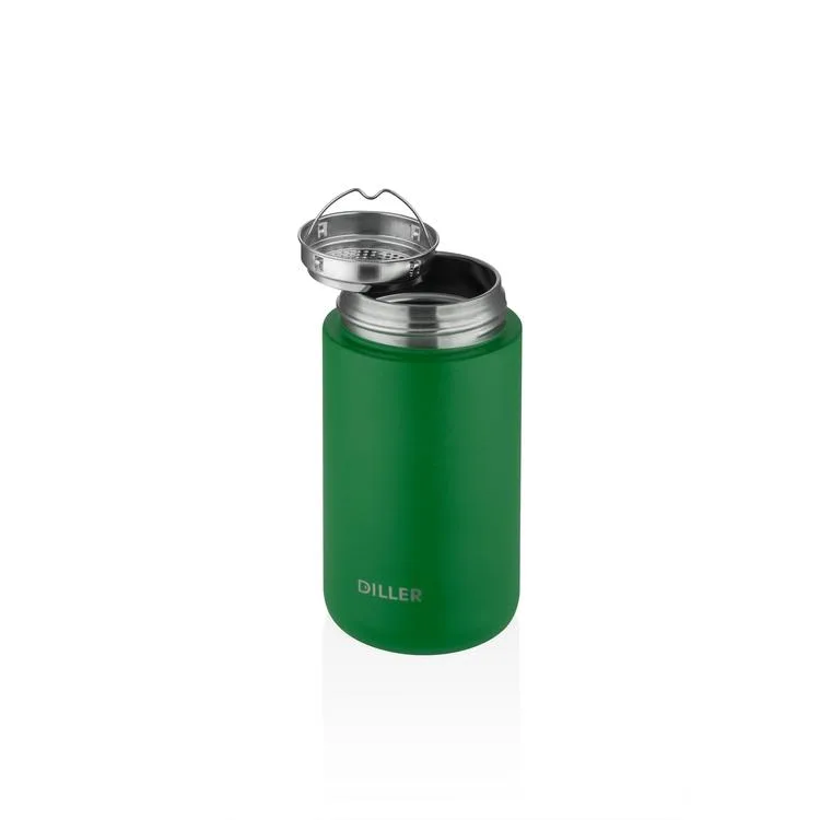 VAGONLİFE DILLER SÜZGEÇLİ TAVŞAN FİGÜRLÜ SİLİKON TAŞIMA KULPLU ÇELİK MATARA D9078 420 ML