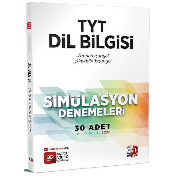 3D TYT DİL BİLGİSİ SİMÜLASYON 30'LU DENEMELERİ - 2023