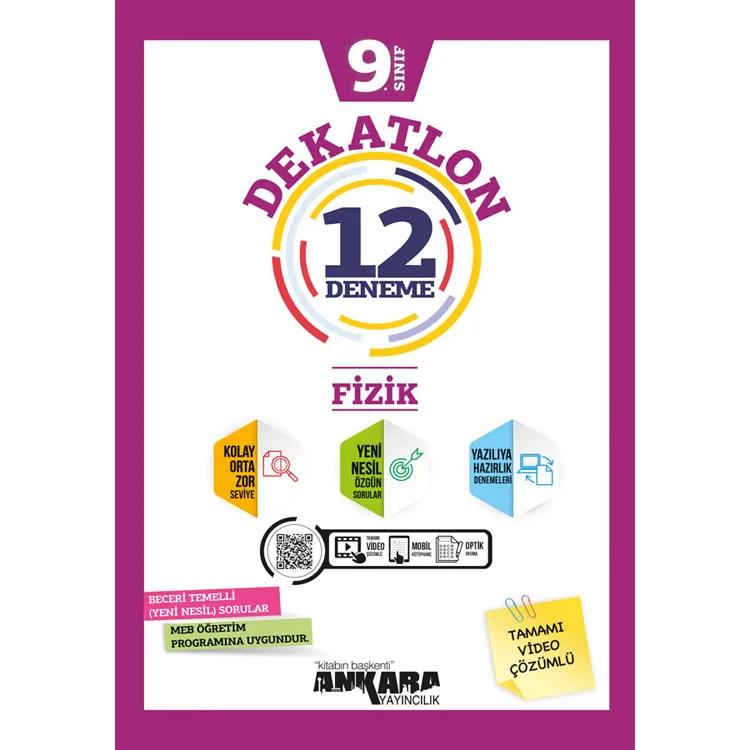 ANKARA YAY.9.SINIF DEKATLON FİZİK DENEME 12 Lİ