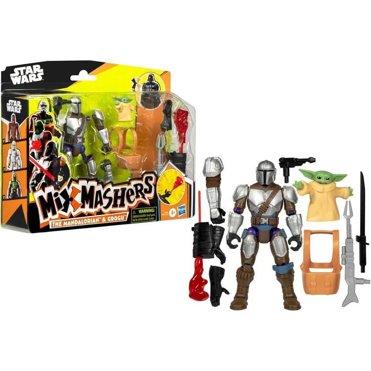 HASBRO F9481/G0300 STAR WARS MİXMASHERS DELUXE AKSİYON FİGÜR THE MANDALORIAN AND GRAGU 4+