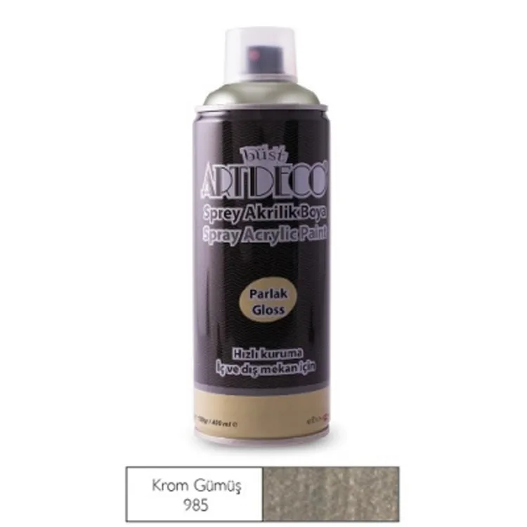 ARTDECO AKRİLİK SPREY BOYA 400 ML KROM GÜMÜŞ