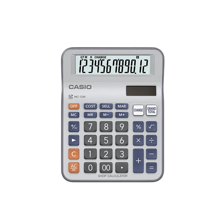 CASIO MC-12M-W-DP 12 HANE MASAÜSTÜ HESAP MAKİNESİ