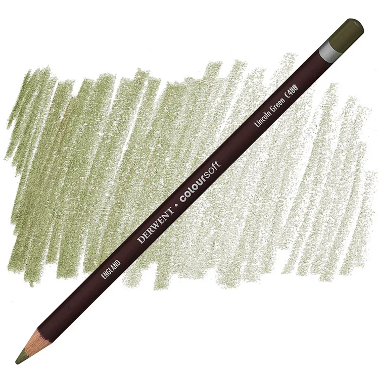 DERWENT COLOURSOFT - YUMUŞAK KURUBOYA KALEMİ- LINCOLN GREEN C480