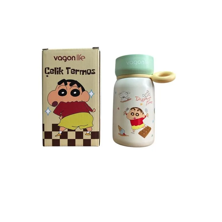 VAGONLİFE PASLANMAZ ÇELİK PİPETSİZ KULLANIM MATARA/TERMOS VGN10131 310ML DESENLİ YEŞİL