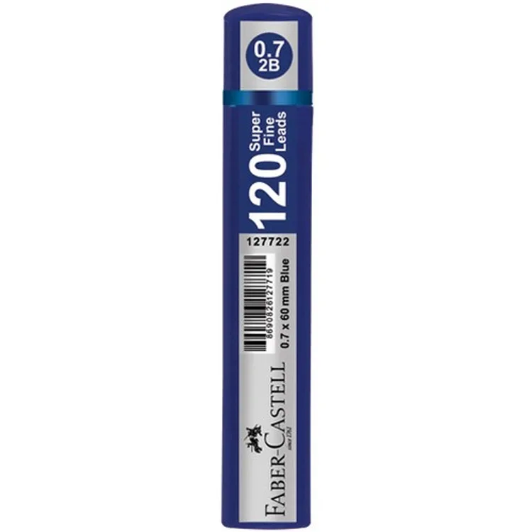 FABER CASTELL 120'Lİ MİN 0.7 2B 60mm UÇ MAVİ TÜP
