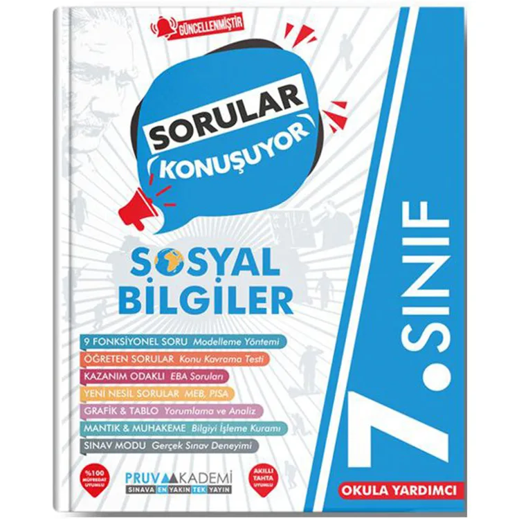 PRUVA 7. SINIF SOSYAL BİLGİLER SORULAR KONUŞUYOR SORU BANKASI