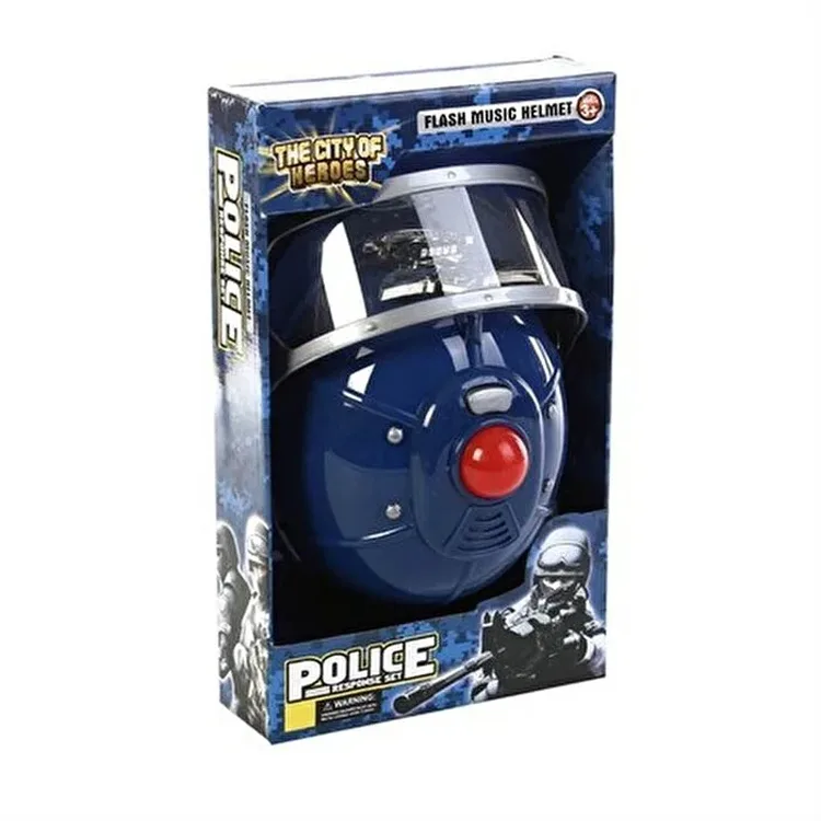 MEGA P004 THE CITY HEROES POLICE RESPONCE - POLİS KASKI SESLİ IŞIKLI PİLLİ