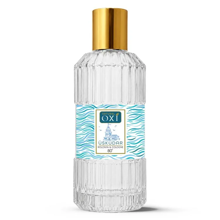 OXİ NATURAL PREMİUM 80° KOLONYA 220ML CAM ŞİŞE KUTULU - ÜSKÜDAR