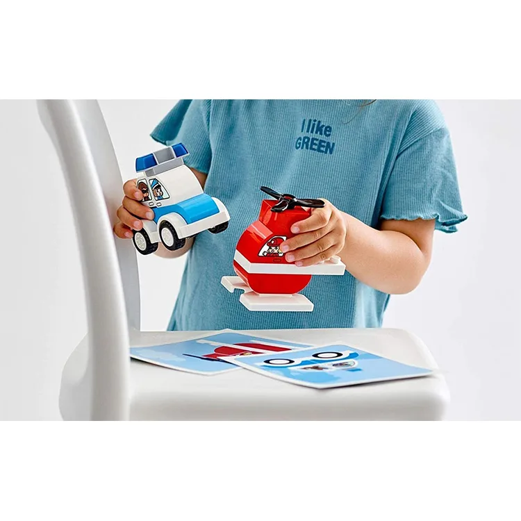 LEGO DUPLO 10957 İLK İTFAİYE HELİKOPTERİM VE POLİS ARABAM
