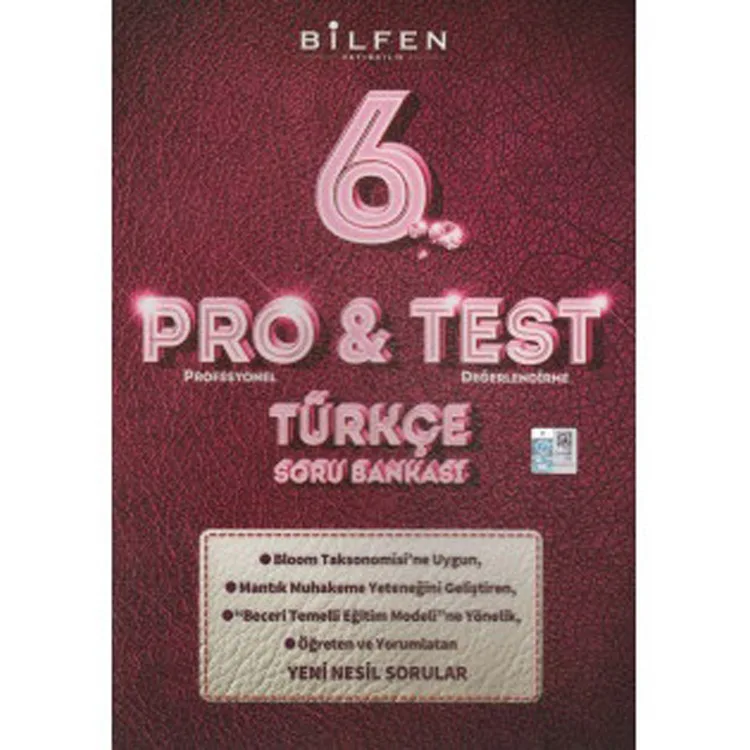 BİLFEN BİLTEST 6. SINIF PRO& TEST TÜRKÇE SORU BANKASI - 2024