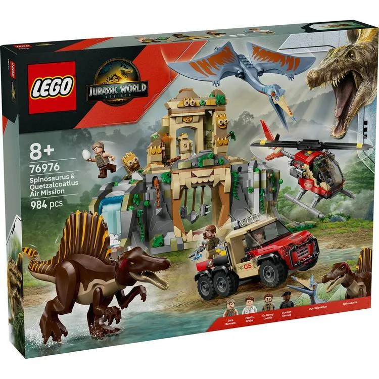 LEGO 76976 JURASSIC WORLD SPINOSAURUS QUETZALCOATLUS AIR MISSION 984 PARÇA 8+