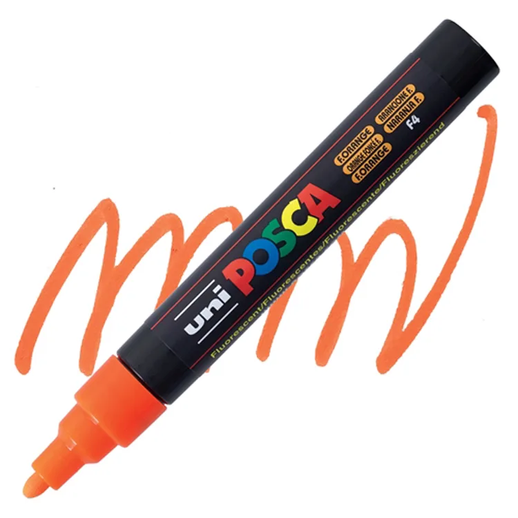 UNİ POSCA SU BAZLI POSTER MARKER PC-5M 1.8-2.5 FLUORESCENT TURUNCU
