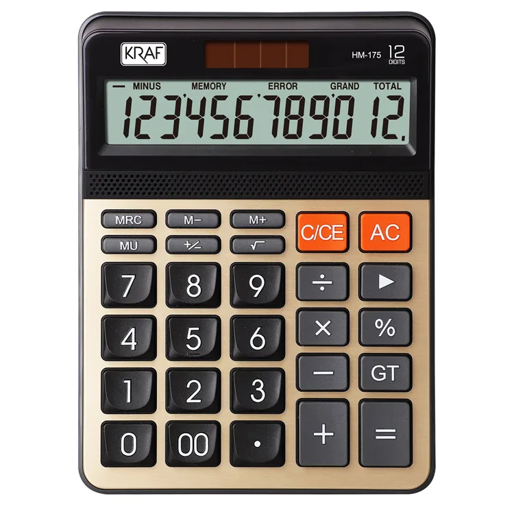 KRAF 12 HANE MASAÜSTÜ HESAP MAKİNESİ HM-175 GD