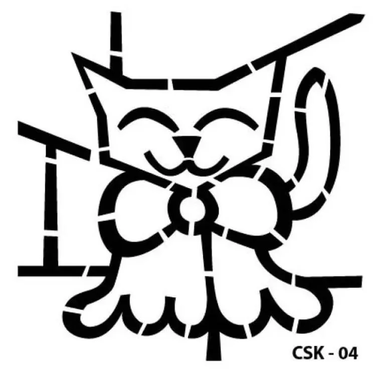 CADENCE CSK-04 STENCİL ŞABLON 25x25 - KEDİCİK
