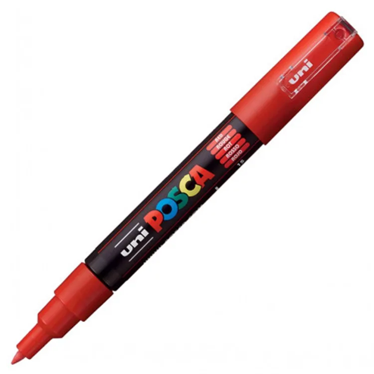 UNİ POSCA SU BAZLI POSTER MARKER 0.7 KIRMIZI PC-1M