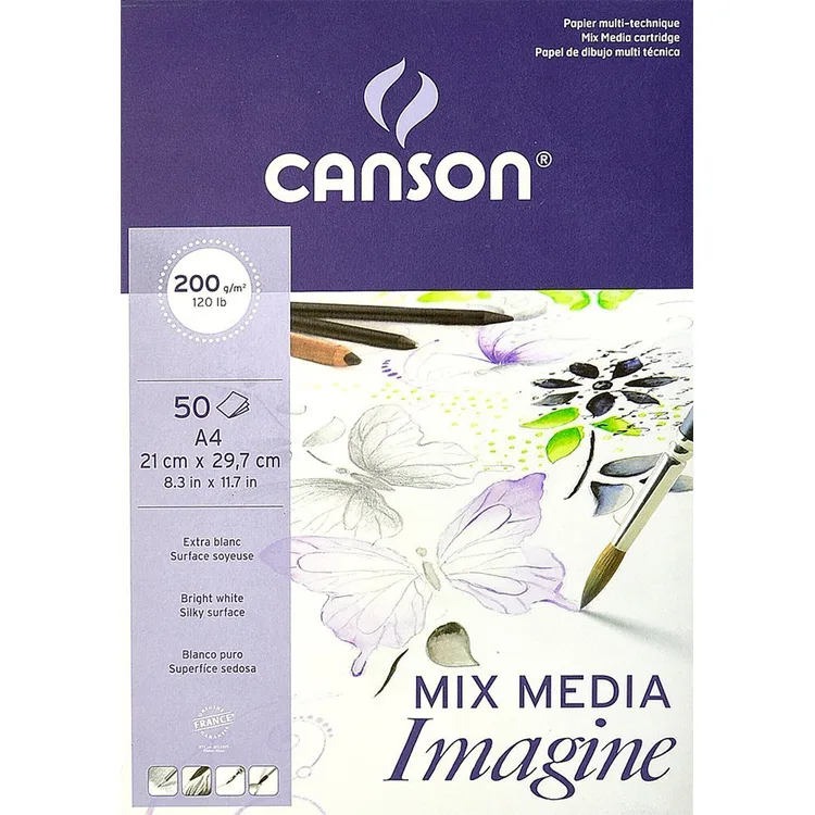 CANSON IMAGINE A4 21X29.7 200 GR ÇOK AMAÇLI RESİM DEFTERİ 50 SYF.